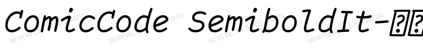 ComicCode SemiboldIt字体转换